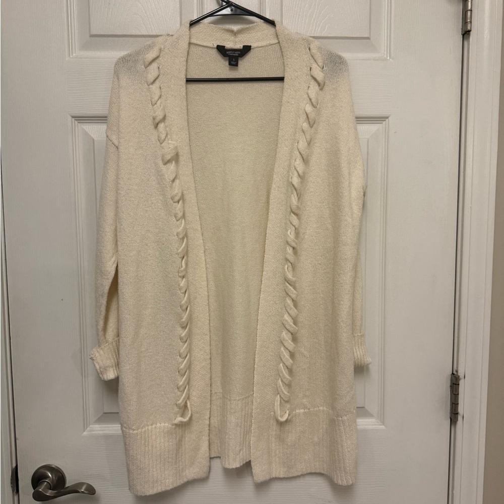 Simply Vera Vera Wang Cardigan Sweater Women Small Ivory